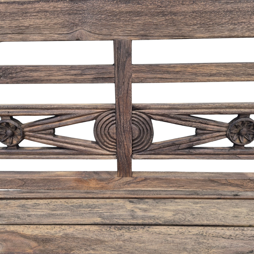 Massive Teakholz Sitzbank CHRISTOS 150cm brown Outdoor Gartenbank