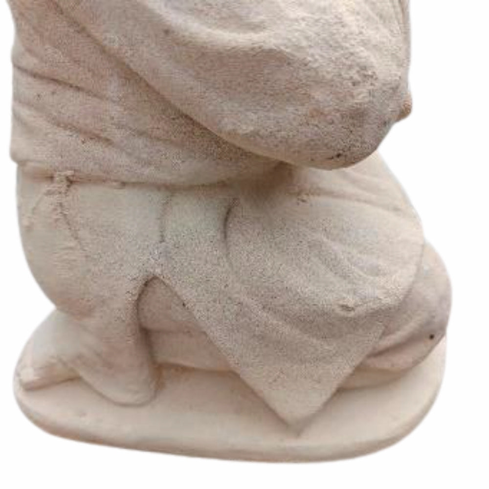 Buddha Figur DREAM ca. H42cm Antik-Beige Zement