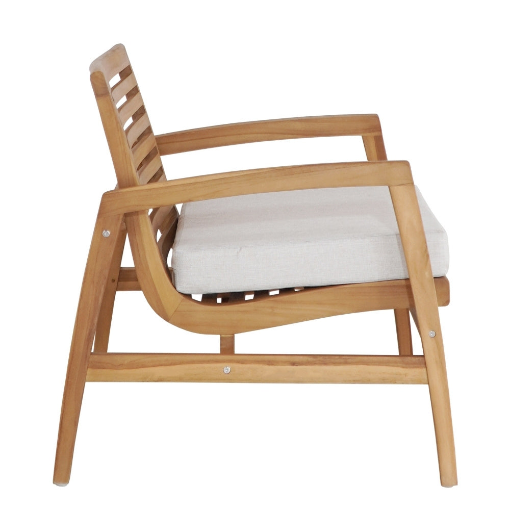 Lounge-Set MALAGA – 4-teilig Teakholz für Garten & Terrasse