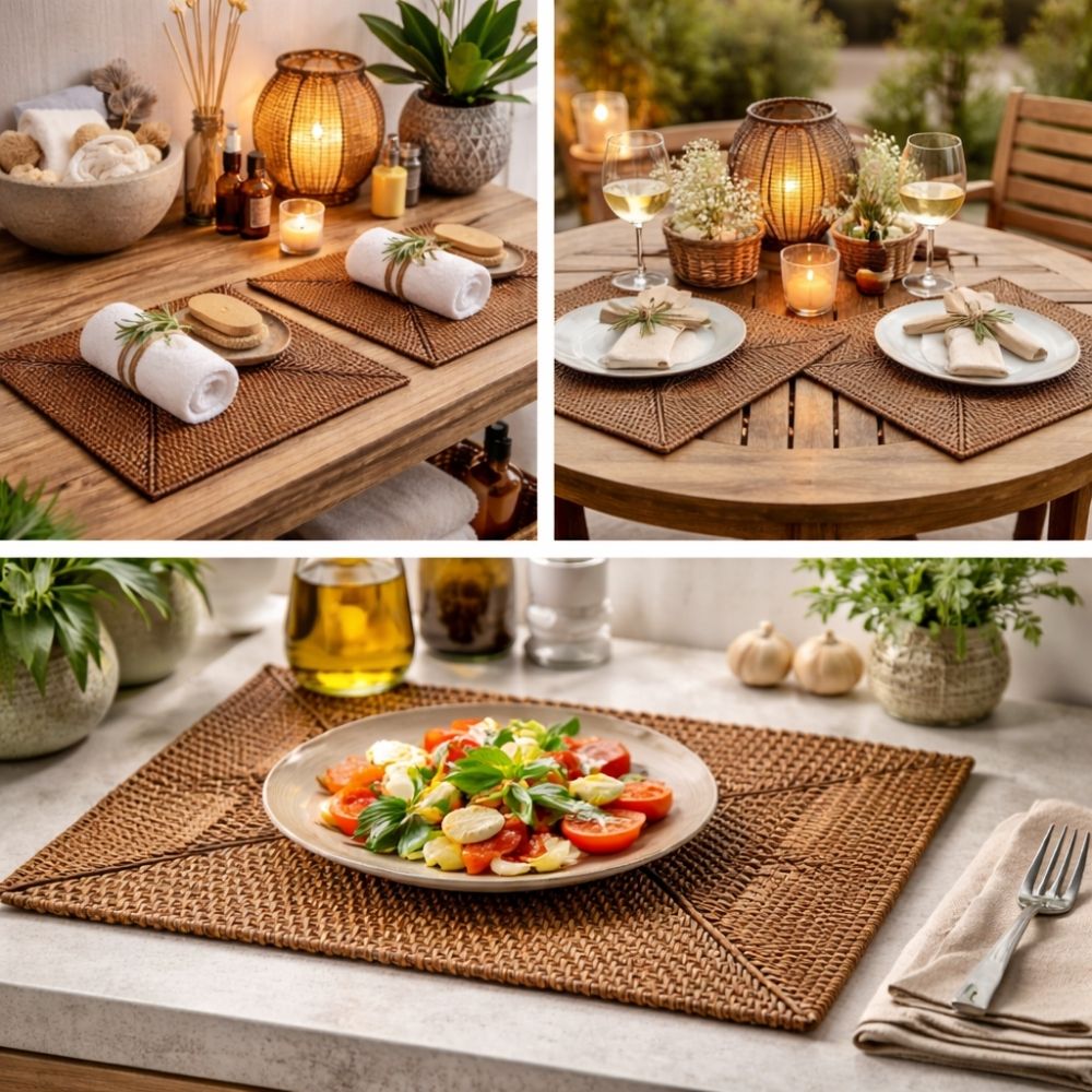 2er-Platzset LOMBOK aus Ketak Natural 40x30cm Handarbeit – Kundensupport-Hilfe