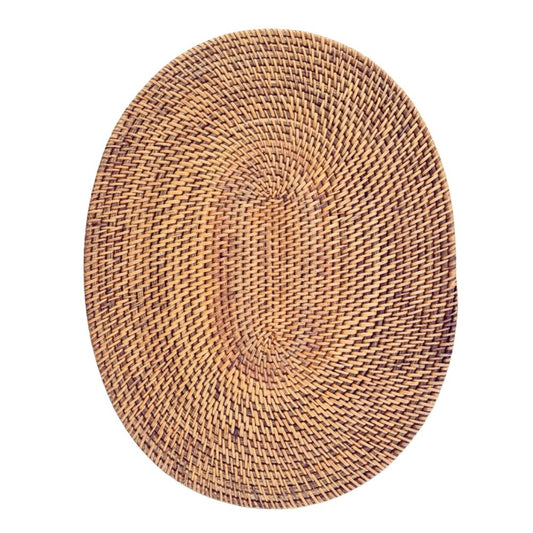 2er-Platzset LOMBOK aus Ketak Natural oval 40cm Handarbeit