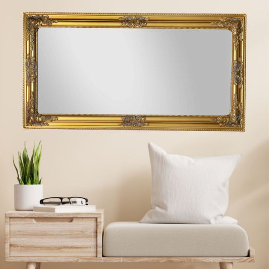 Barock Spiegel BESSA 130x70cm gold-antik Holzrahmen Frisierspiegel