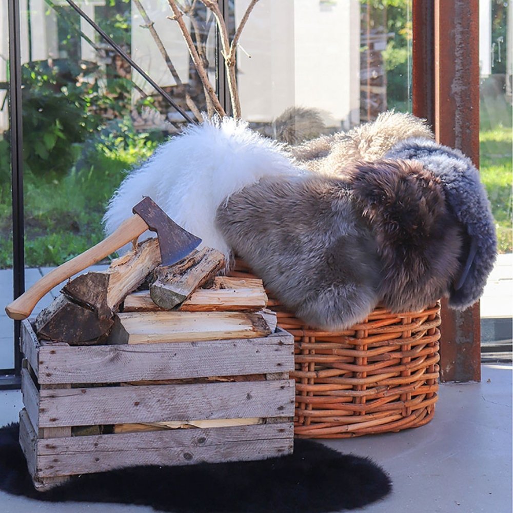 Künstliches Lammfell Elfenbein ca. 60x180cm