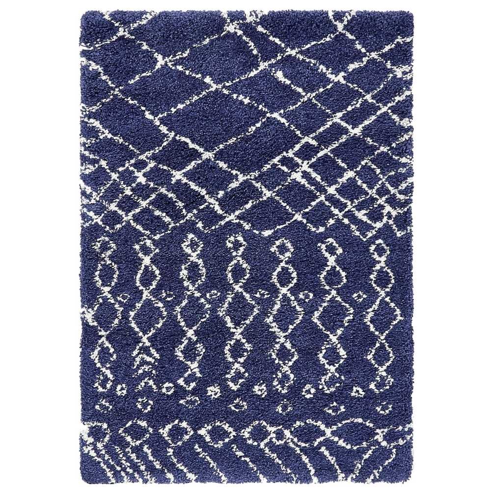 Teppich "MARA Shaggy" Rechteckig Marineblau diverse Größen
