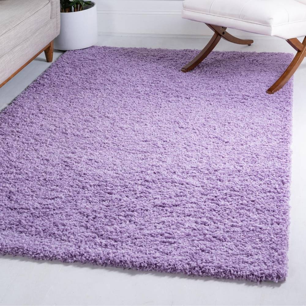 Teppich HIGH-FLOR Rechteckig Lila diverse Größen