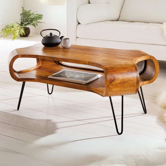 Design Couchtisch LIVE-RANIC ca.100cm Massivholz Palisander