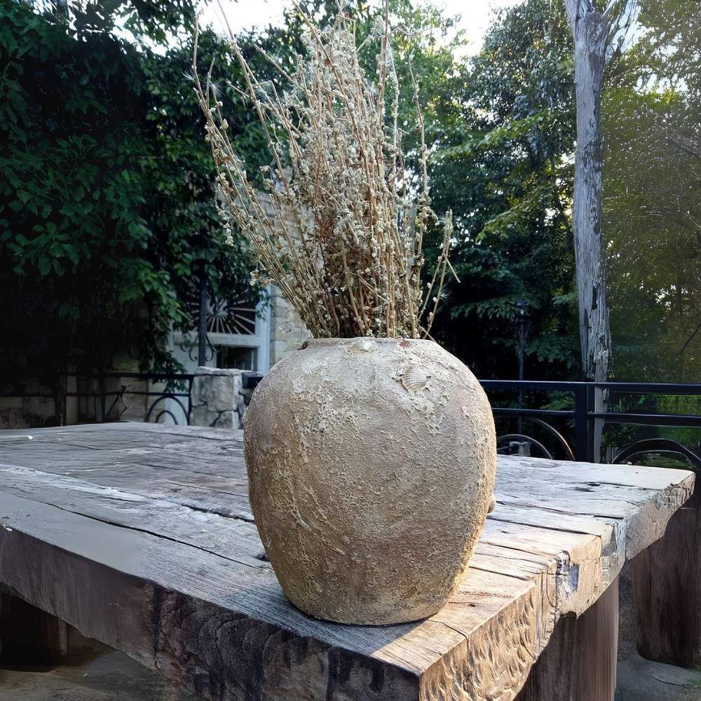 Deko-Vase SEANIC Antik-Fossil-Braun ca. H20cm
