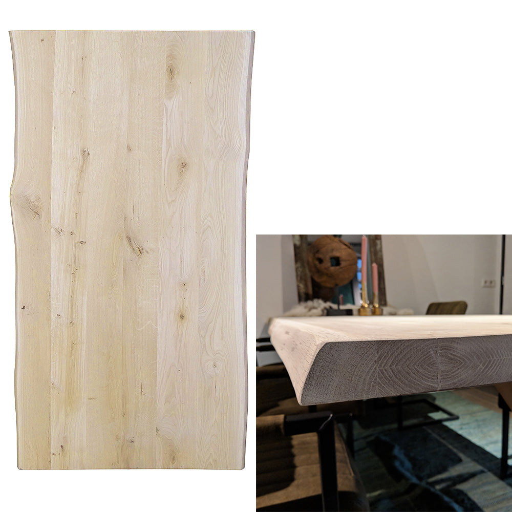 Tischplatte Eiche Twinline NATURE LINE Baumkante H45mm