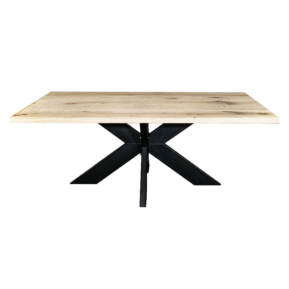 Tischplatte Eiche OLD STYLE YORK Gerade │ gebürstet mit V-Fuge │ Stärke: 45-48mm