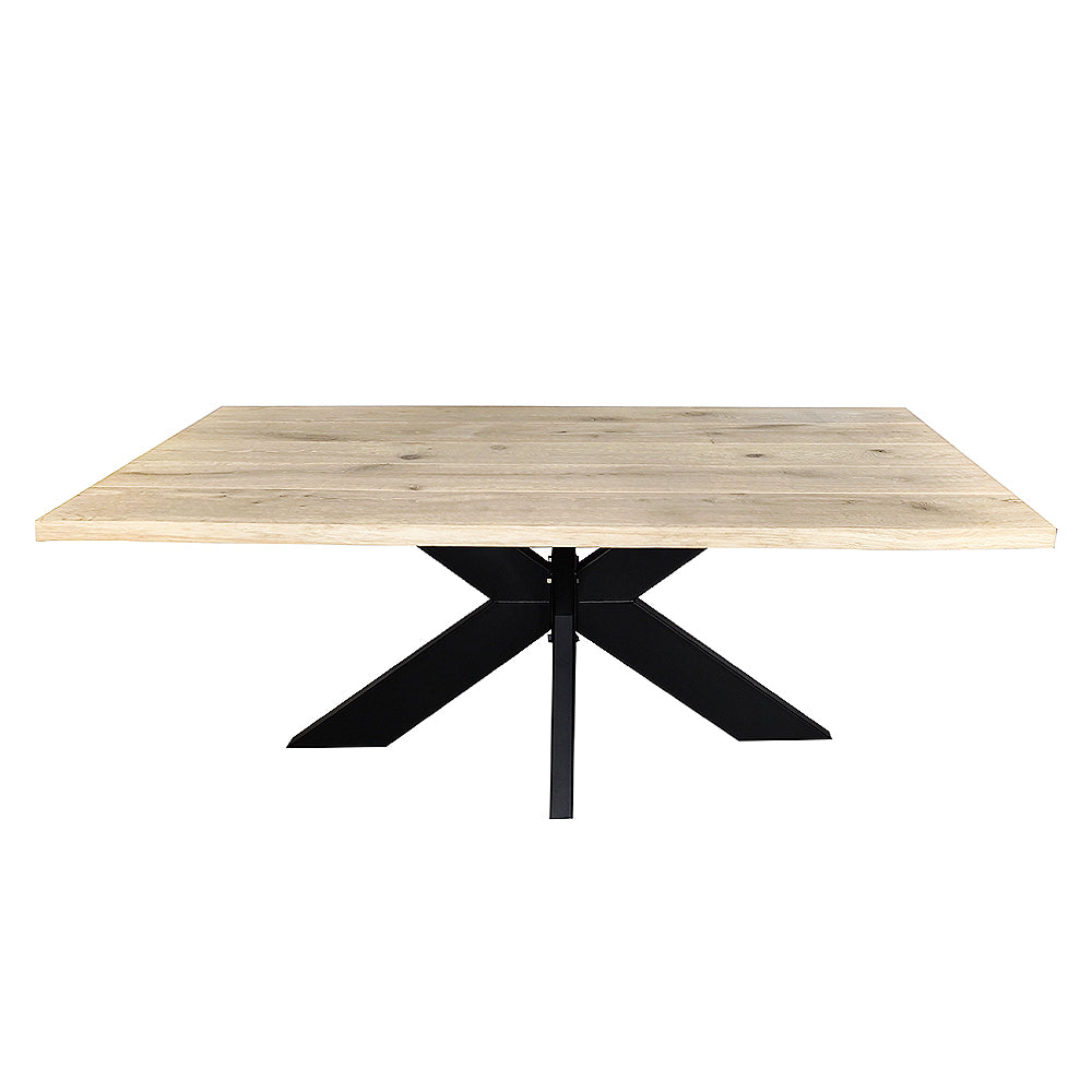 Tischplatte Eiche OLD STYLE Baumkante │ gebürstet mit V-Fuge / optisch gealtert  │ Stärke: 45-48mm