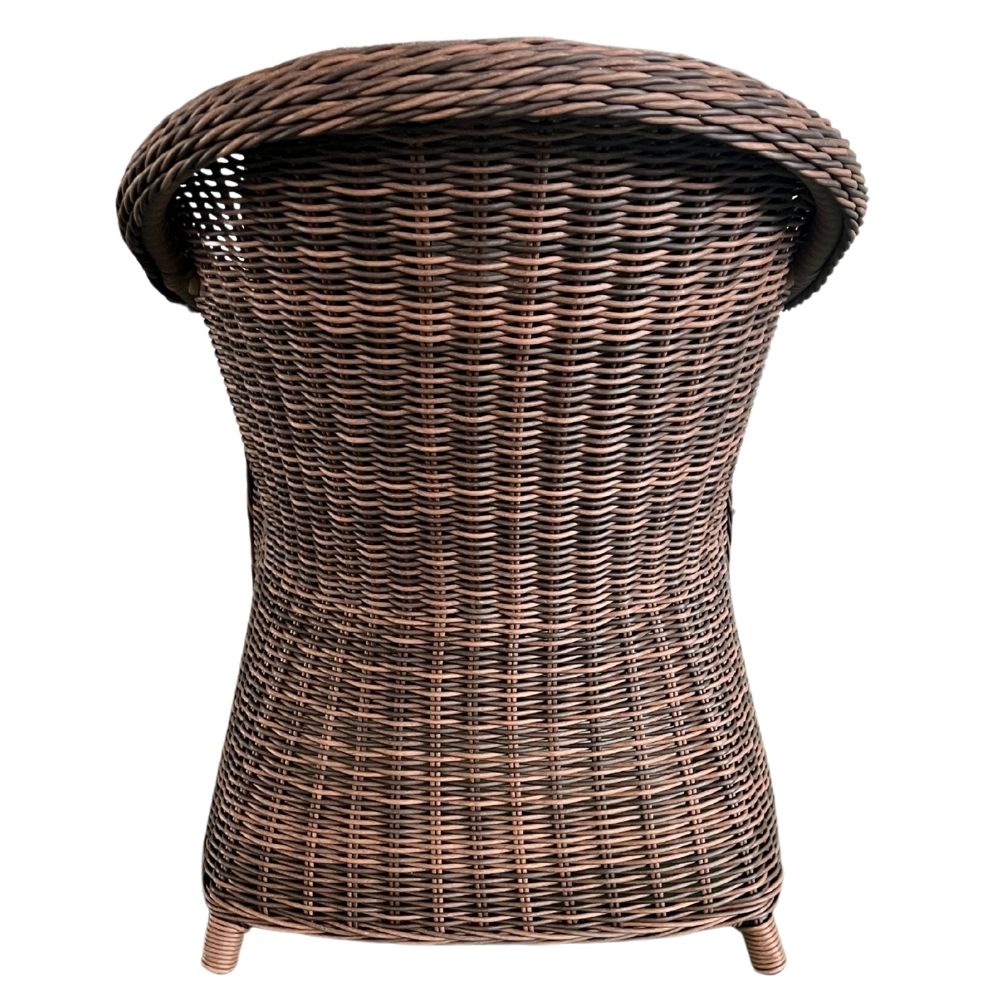 2er Set Sessel BELLA rundes Polyrattan Natural-Brown Gartenstuhl