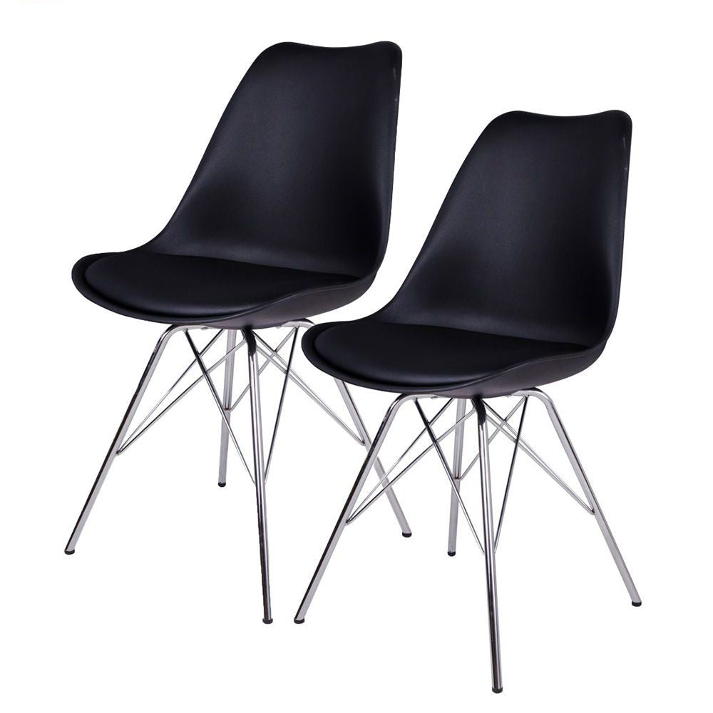 Klassiker Stuhl SCANDINAVIA (2er Set) schwarz