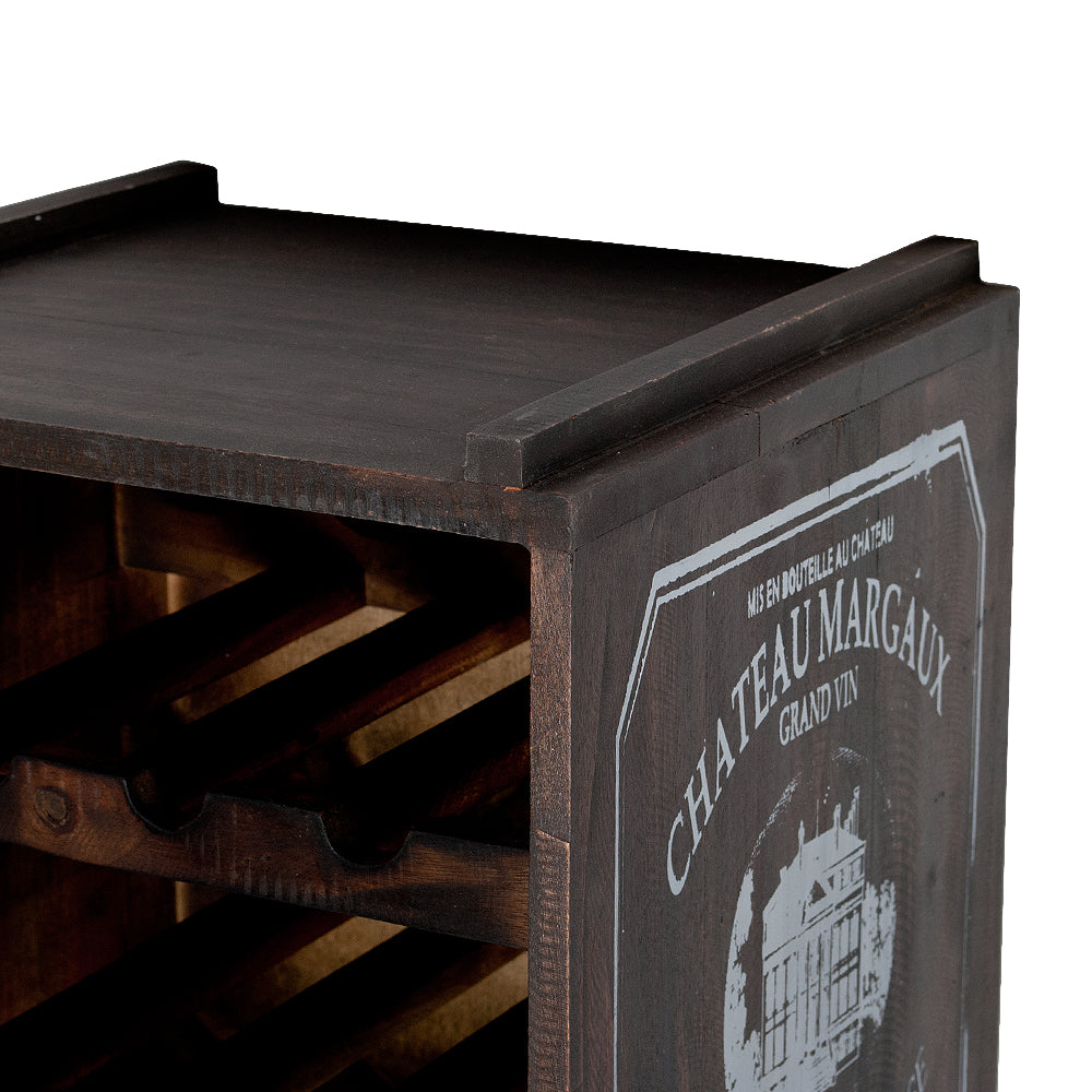 Flaschenbox SURAT Brown ca. H40cm Mahagoni Shabby Weinregal