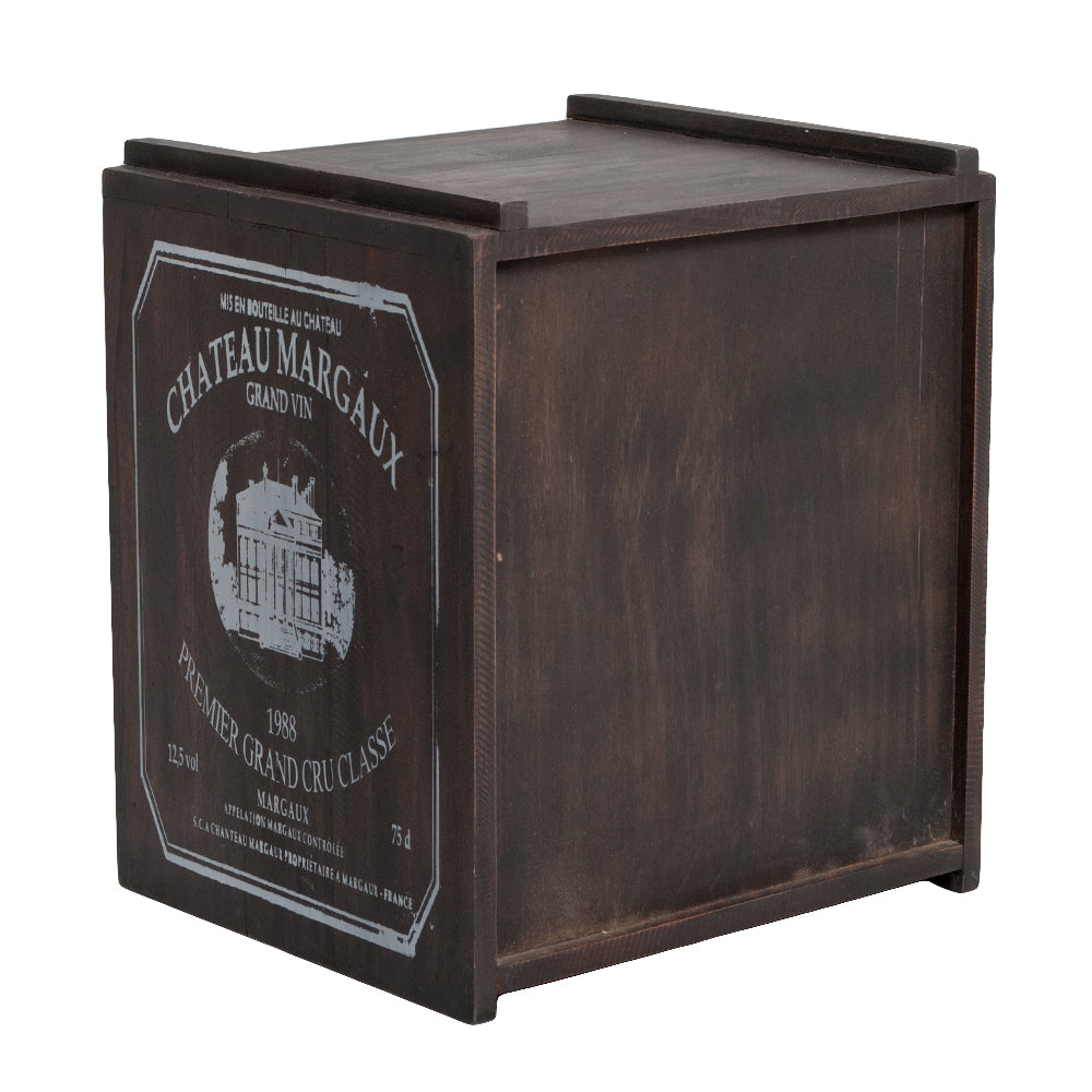 Flaschenbox SURAT Brown ca. H40cm Mahagoni Shabby Weinregal