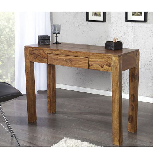Design Schreibtisch KARA 100cm mit Schublade massiv Palisander