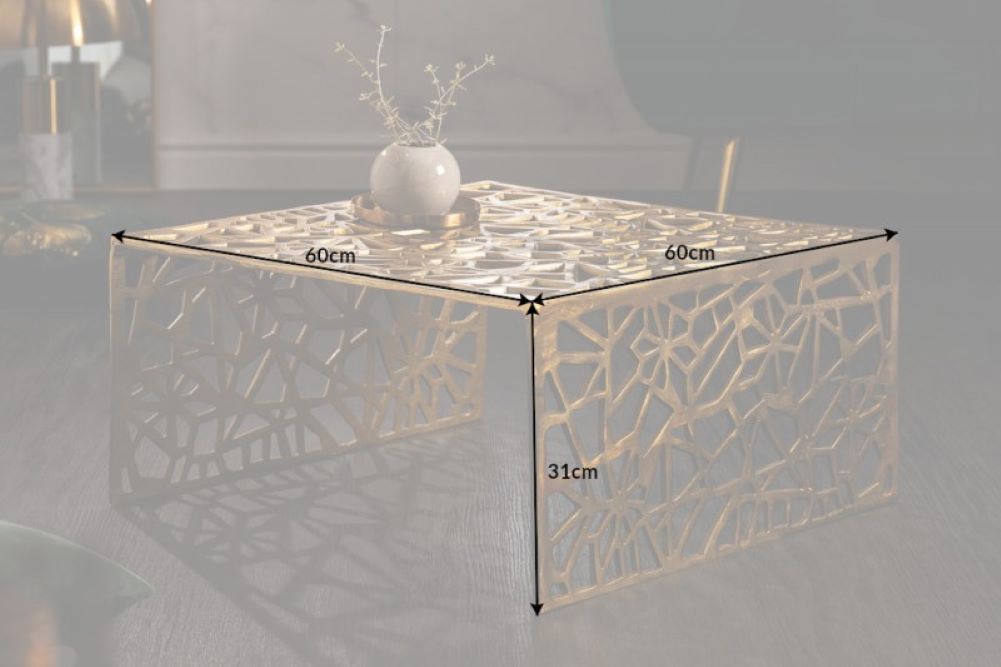 Design Couchtisch RIAS Aluminium ca.60cm gold