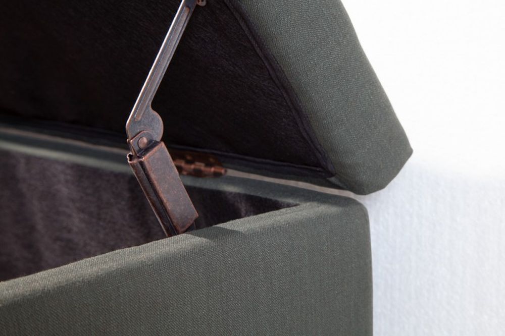 Elegante Truhenbank MODAN grau ca.100cm Stauraum