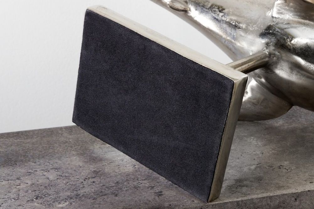 Deko-Figur Haifisch 70cm SHARK silber Aluminium Maritim Hai Skulptur