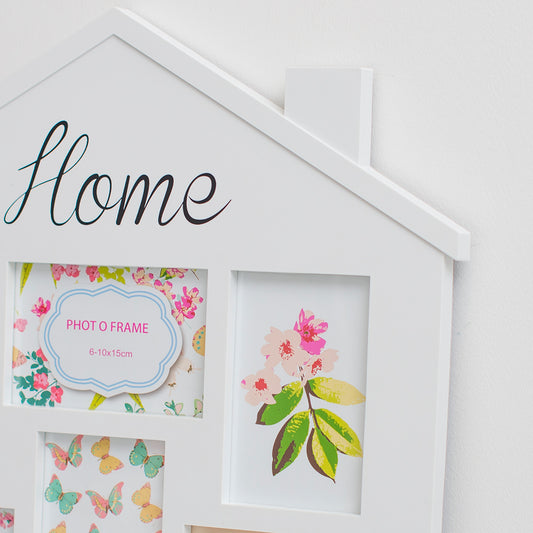 Multi Fotorahmen HOME / Bilderrahmen für 6 Fotos 10x15cm