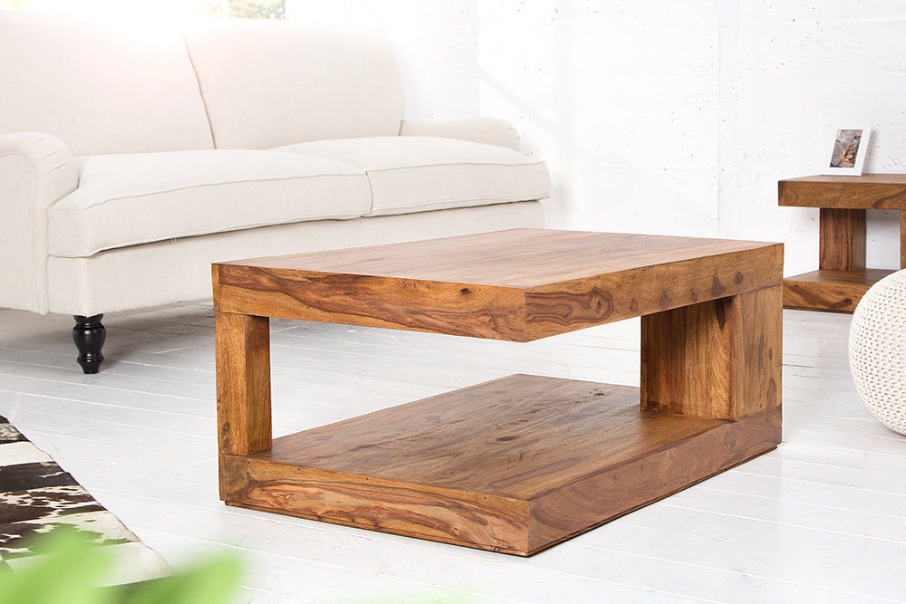 Puristischer Couchtisch SHIVA ca.90x60cm massiv Palisander
