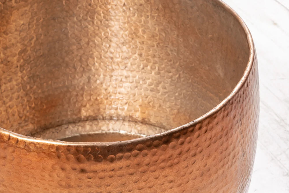 Stylischer Beistelltisch MARTELLO Aluminium ca.60cm kupfer