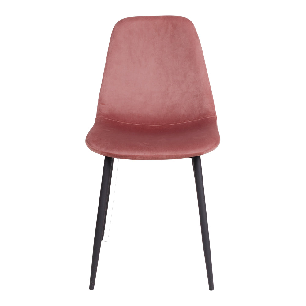 Zeitloser Stuhl MALMÖ (2er Set) rose Samt