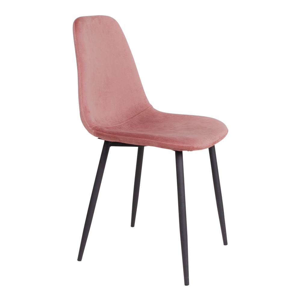 Zeitloser Stuhl MALMÖ (2er Set) rose Samt