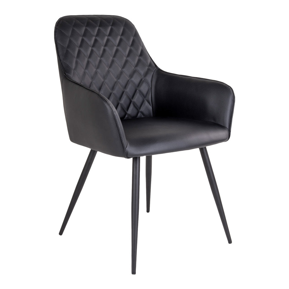 2er Set - Eleganter Stuhl BORA schwarz