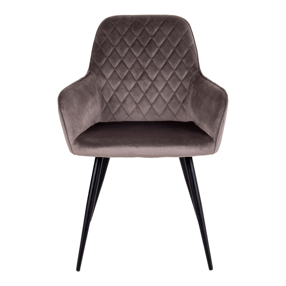 2er Set - Eleganter Stuhl BORA mushroom Samt