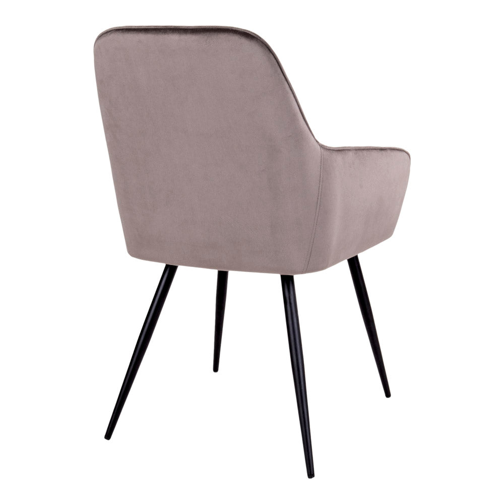 2er Set - Eleganter Stuhl BORA mushroom Samt