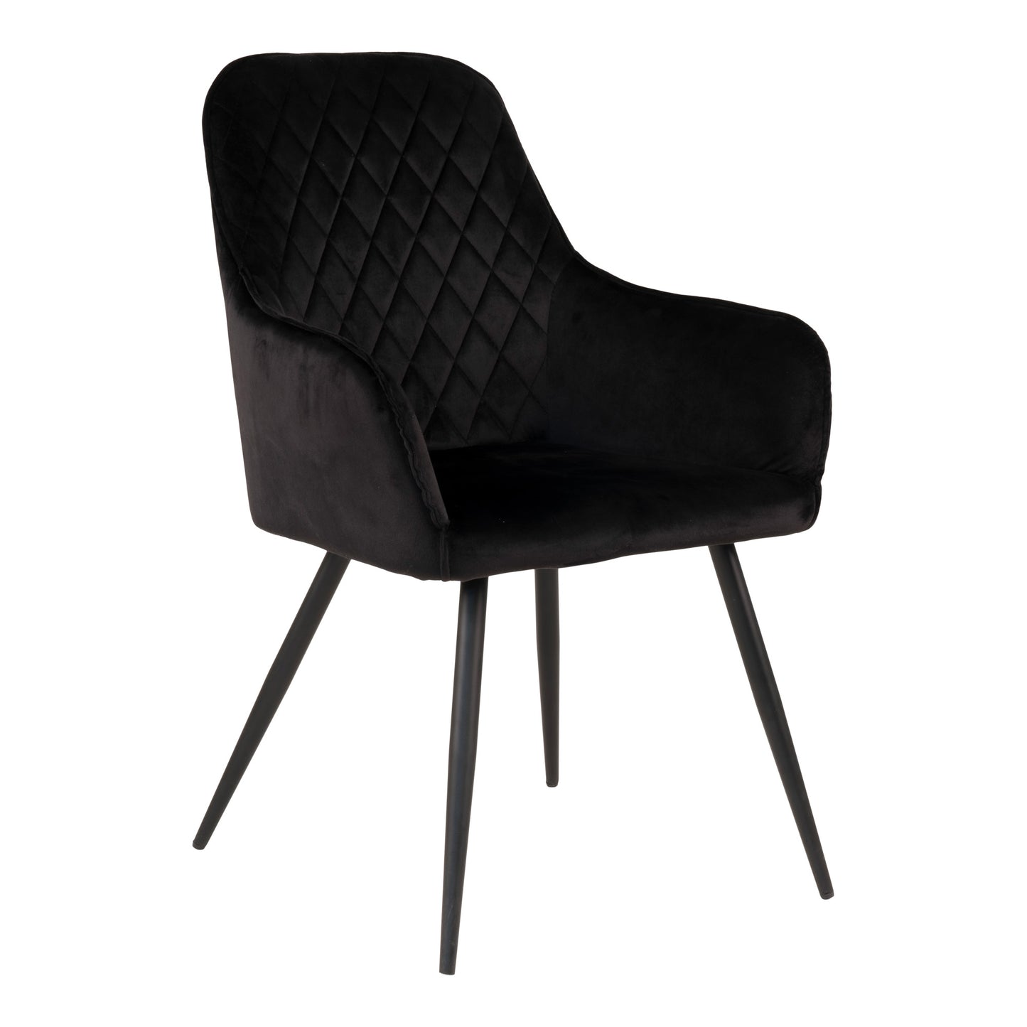 2er Set - Eleganter Stuhl BORA schwarz Samt