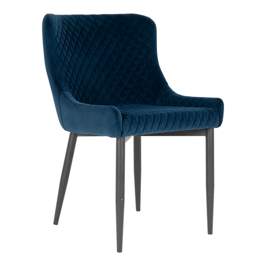 Edler Stuhl BORDEAUX mit blauem Samt