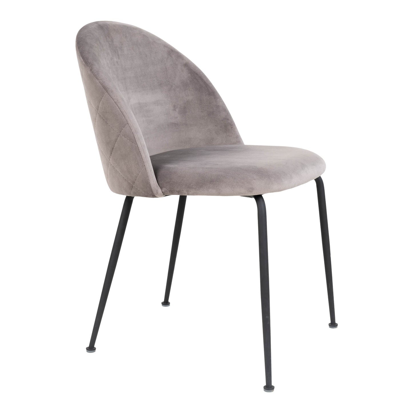 2er-Set - Eleganter Stuhl GENF grau Samt