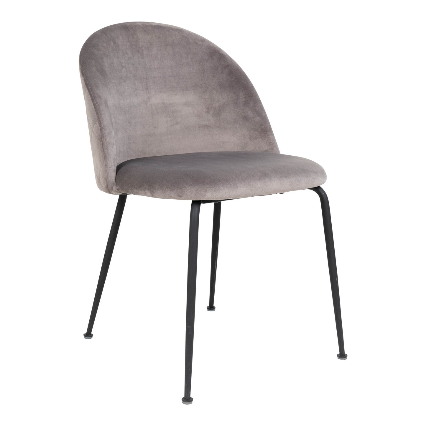 2er-Set - Eleganter Stuhl GENF grau Samt