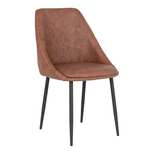 Design Stuhl LAGOS  (2er Set) vintage braun