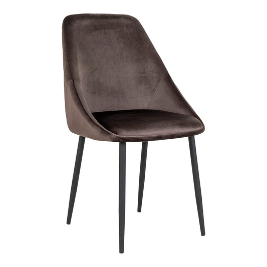 Design Stuhl LAGOS  (2er Set) braun Samt