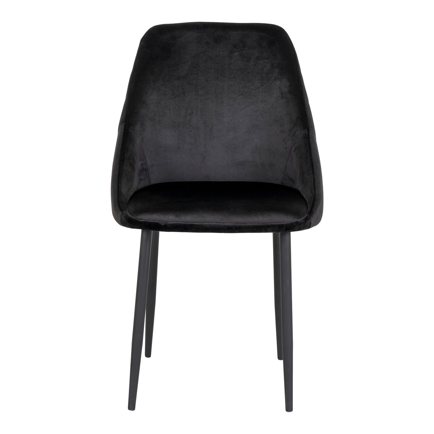 Design Stuhl LAGOS  (2er Set) schwarz Samt
