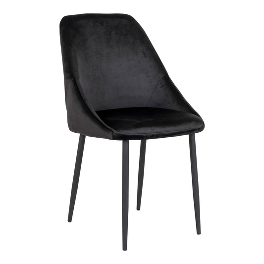 Design Stuhl LAGOS  (2er Set) schwarz Samt