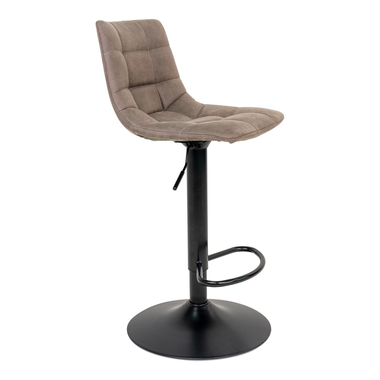 2er Set moderner höhenverstellbarer Barstuhl LEIRIA light-braun Mikrofaser