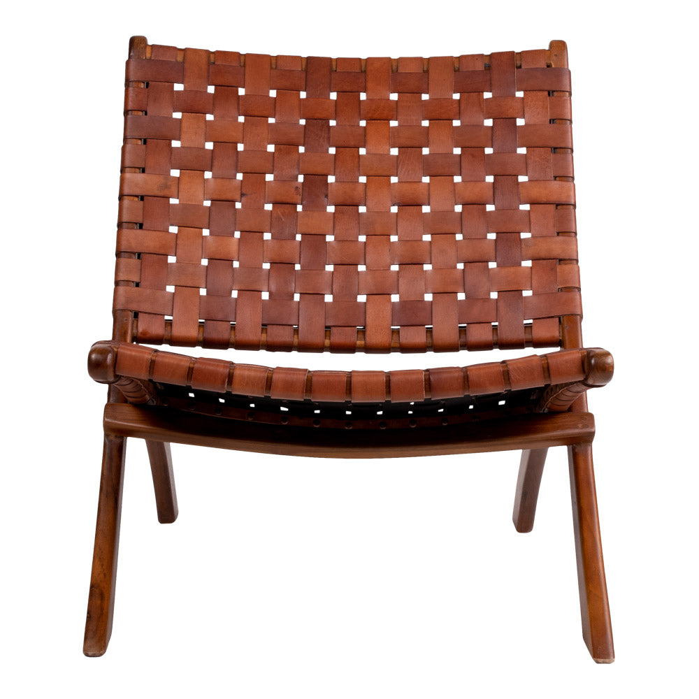 Lounge Leder Klapp-Stuhl ANO braun