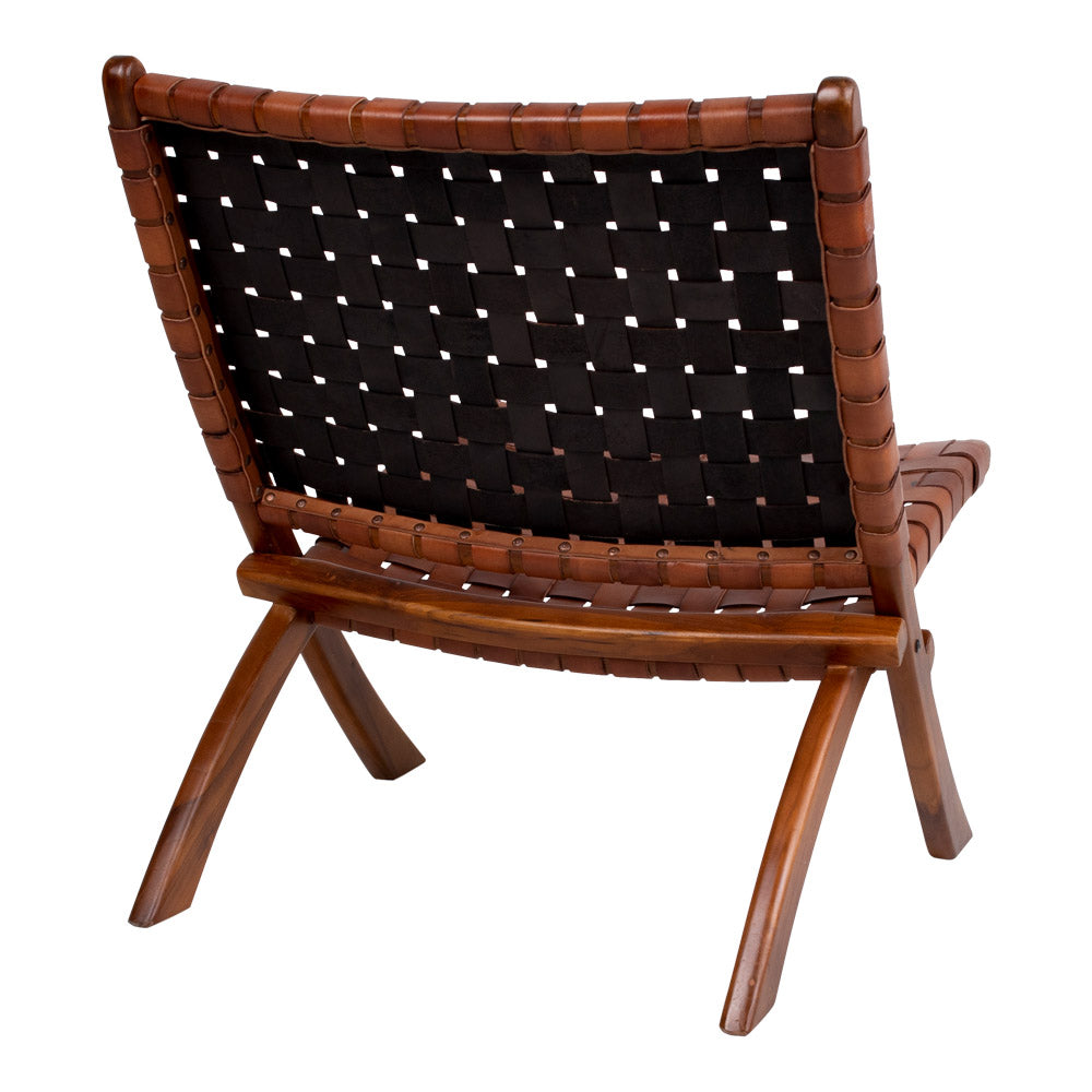 Lounge Leder Klapp-Stuhl ANO braun