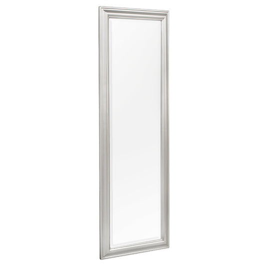 Eleganter Spiegel ONDA Silver Brushed 140x50cm Holzrahmen