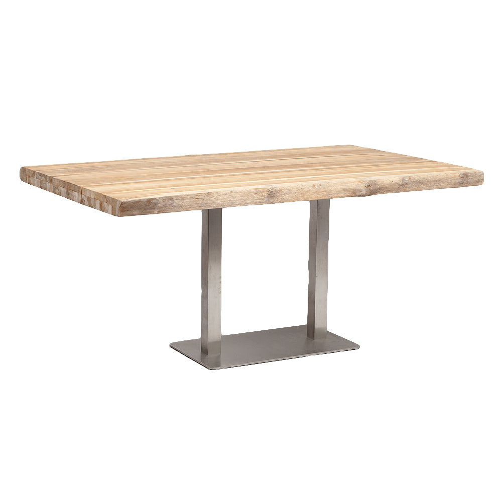 Teak Esstischplatte LIVING EDGE GARDEN Baumkante - diverse Größen