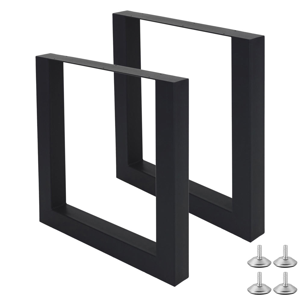 Modernes Esstischgestell WELL-U 8x8cm Schwarz pulverbeschichtet