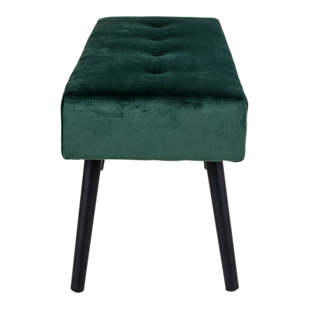 Elegante Bank BISKY dunkelgrün Samt 100cm