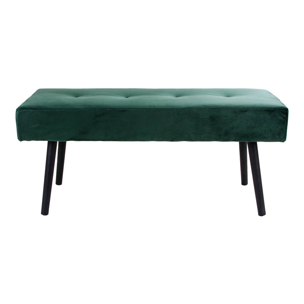 Elegante Bank BISKY dunkelgrün Samt 100cm