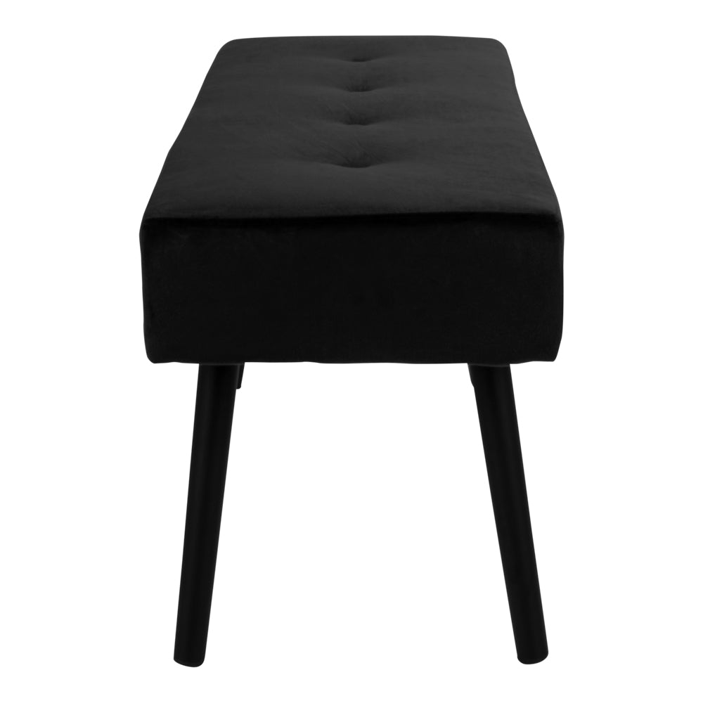 Elegante Bank BISKY schwarz Samt ca. 100cm
