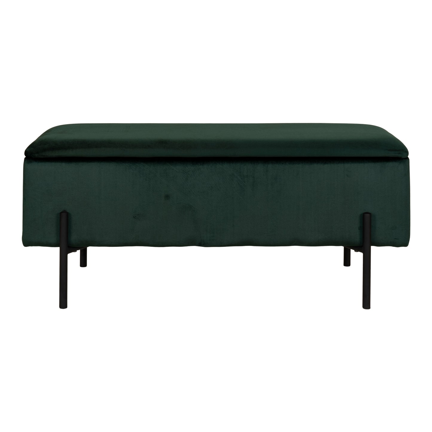 Elegante Bank NIZZA mit Stauraum 95cm Samtstoff grün