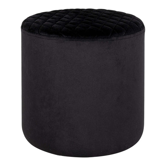 Eleganter Hocker BILUND schwarz Samt