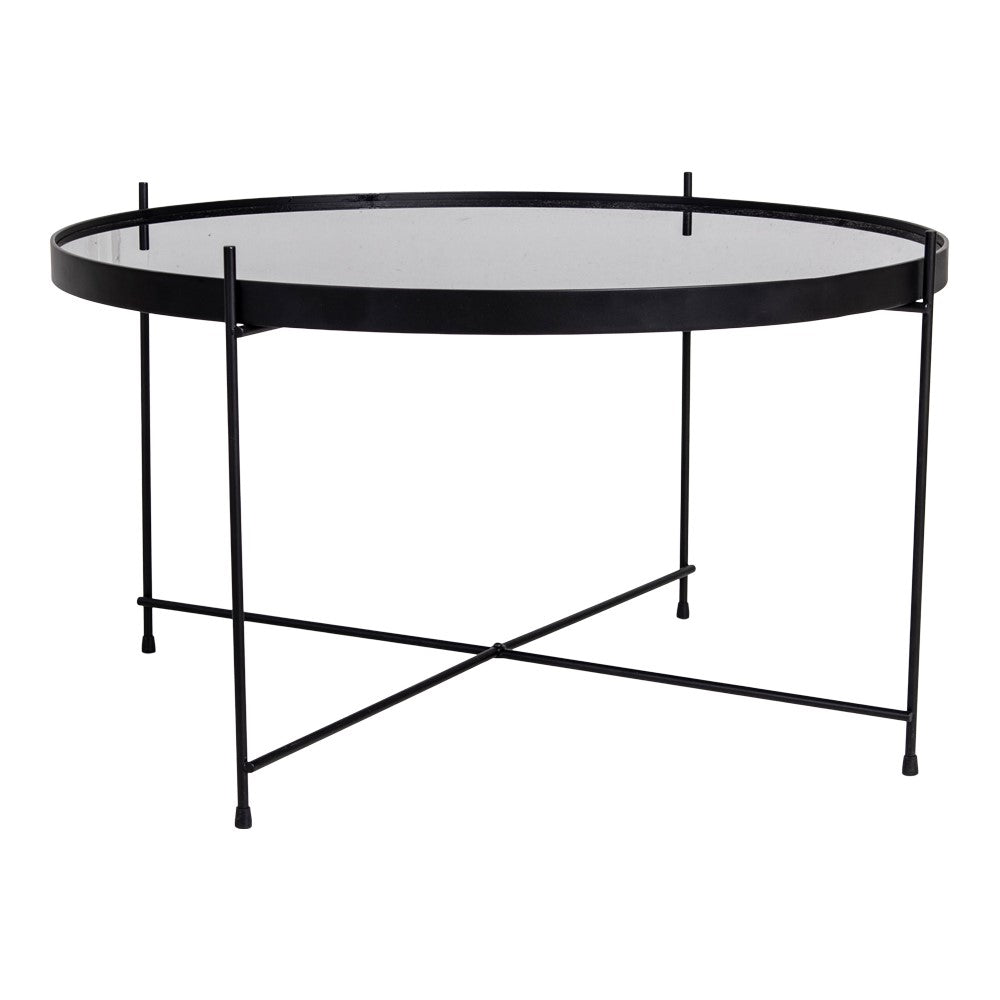 Eleganter Couchtisch VENEDIG schwarz ca. ø70xh40cm